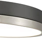 Z-Lite Algar 16" 1-Light LED Matte Black and Brushed Nickel Steel With Frosted Acrylic Shade Flush Mount Light