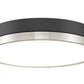 Z-Lite Algar 16" 1-Light LED Matte Black and Brushed Nickel Steel With Frosted Acrylic Shade Flush Mount Light