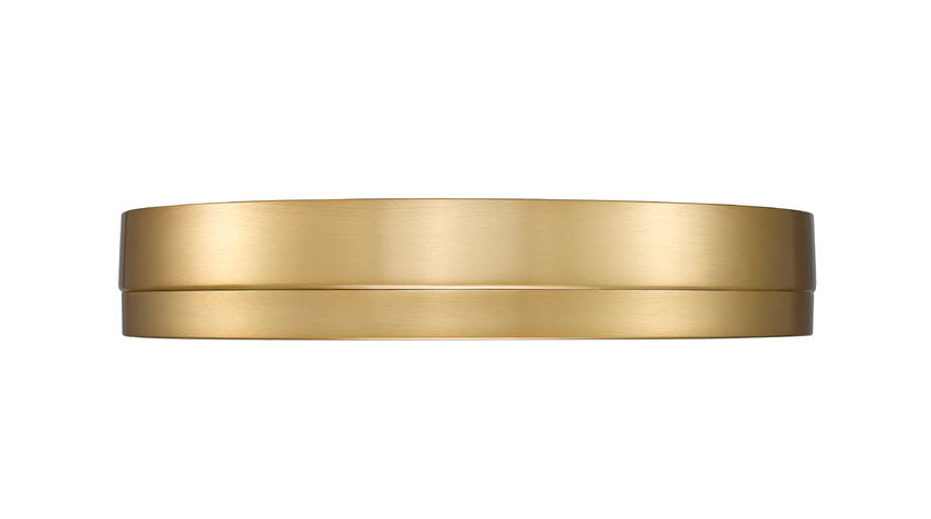 Z-Lite Algar 16" 1-Light LED Modern Gold Steel and Frosted Acrylic Shade Flush Mount Light