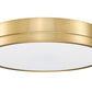 Z-Lite Algar 16" 1-Light LED Modern Gold Steel and Frosted Acrylic Shade Flush Mount Light