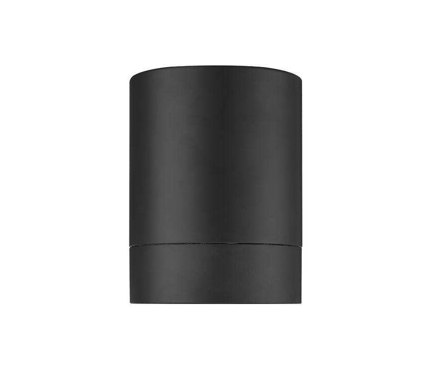 Z-Lite Algar 6" 1-Light LED Matte Black Steel With Frosted Acrylic Shade Flush Mount Light