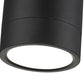 Z-Lite Algar 6" 1-Light LED Matte Black Steel With Frosted Acrylic Shade Flush Mount Light