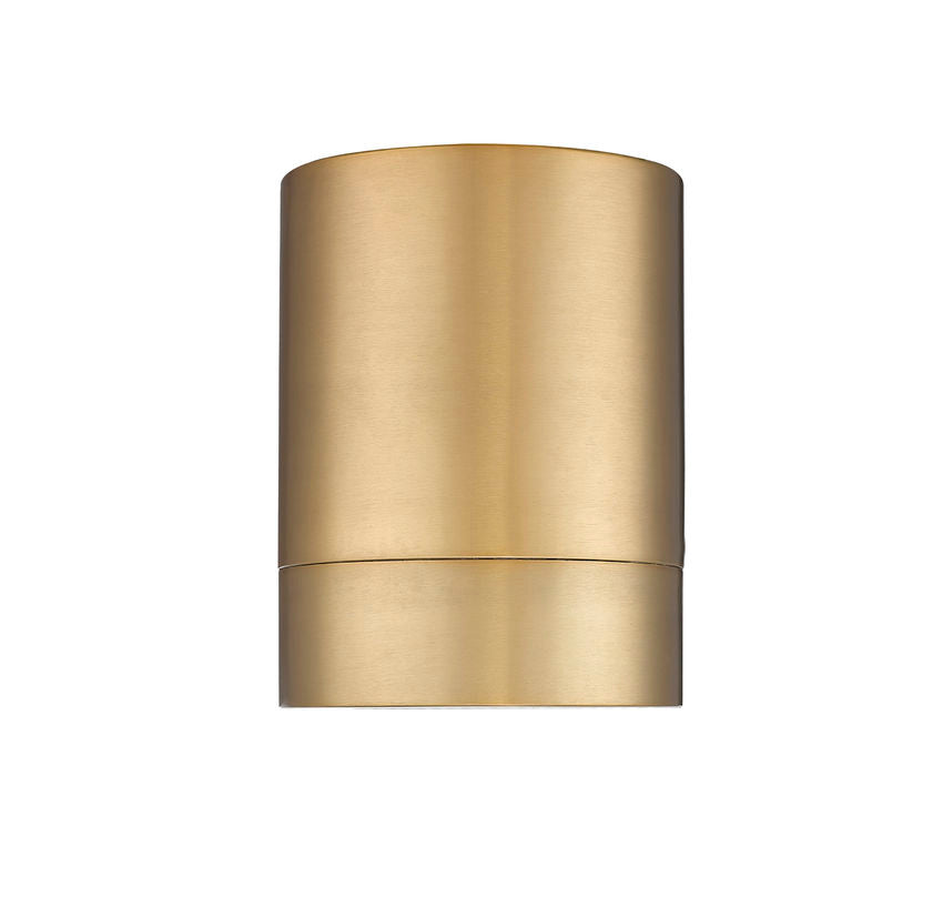 Z-Lite Algar 6" 1-Light LED Modern Gold Steel With Frosted Acrylic Shade Flush Mount Light
