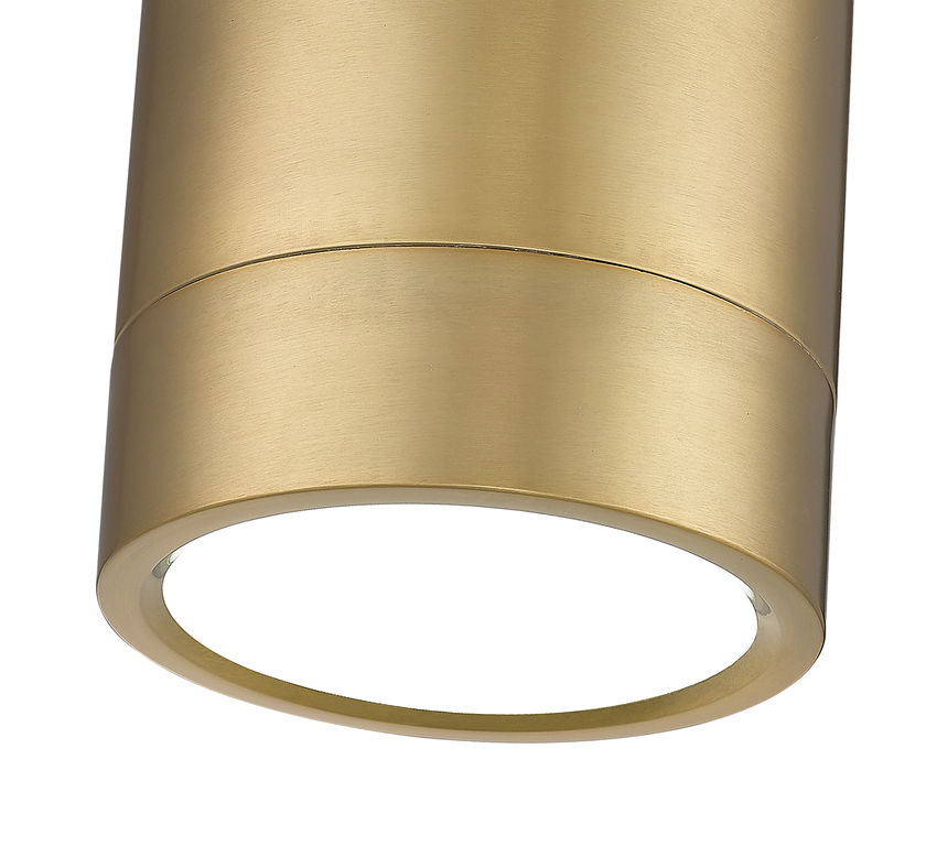 Z-Lite Algar 6" 1-Light LED Modern Gold Steel With Frosted Acrylic Shade Flush Mount Light