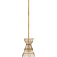 Z-Lite Alito 11" 1-Light Rubbed Brass Iron Mini Pendant Light