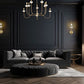 Z-Lite Allistair 10-Light Candelabra Bulb Base Modern Gold Steel Frame Clear Ribbed Glass Shade Chandelier