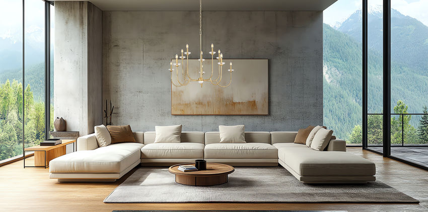 Z-Lite Allistair 10-Light Candelabra Bulb Base Modern Gold Steel Frame Clear Ribbed Glass Shade Chandelier
