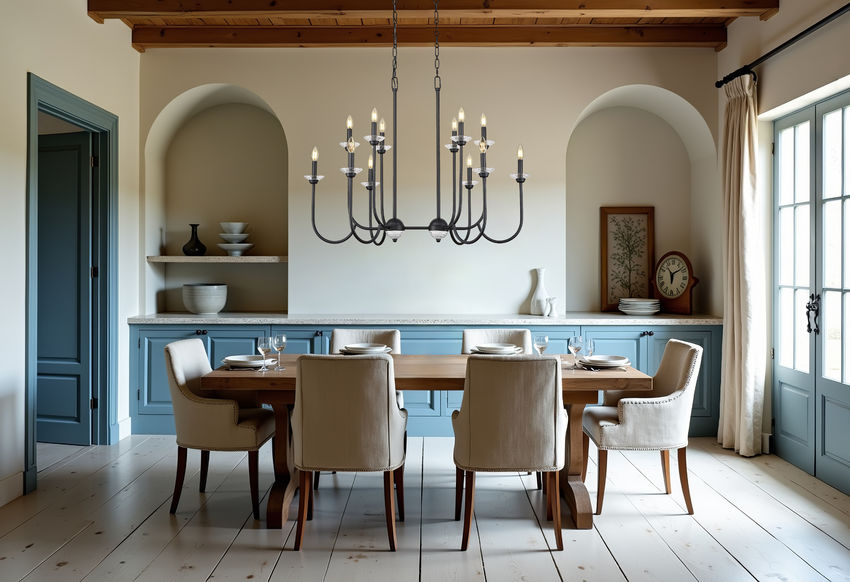 Z-Lite Allistair 12-Light Candelabra Bulb Base Matte Black Steel Frame Clear Ribbed Glass Shade Linear Chandelier