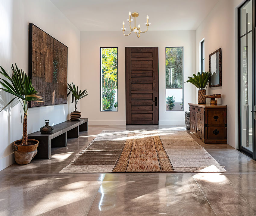 Z-Lite Allistair 4-Light Candelabra Bulb Base Modern Gold Steel Frame Clear Ribbed Glass Shade Semi Flush Mount Lighting