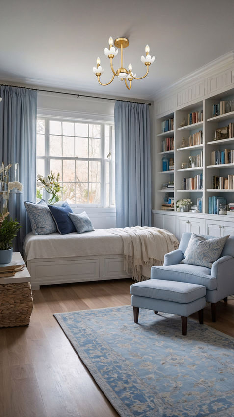 Z-Lite Allistair 4-Light Candelabra Bulb Base Modern Gold Steel Frame Clear Ribbed Glass Shade Semi Flush Mount Lighting