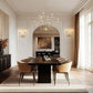 Z-Lite Allistair 8-Light Candelabra Bulb Base Modern Gold Steel Frame Clear Ribbed Glass Shade Chandelier