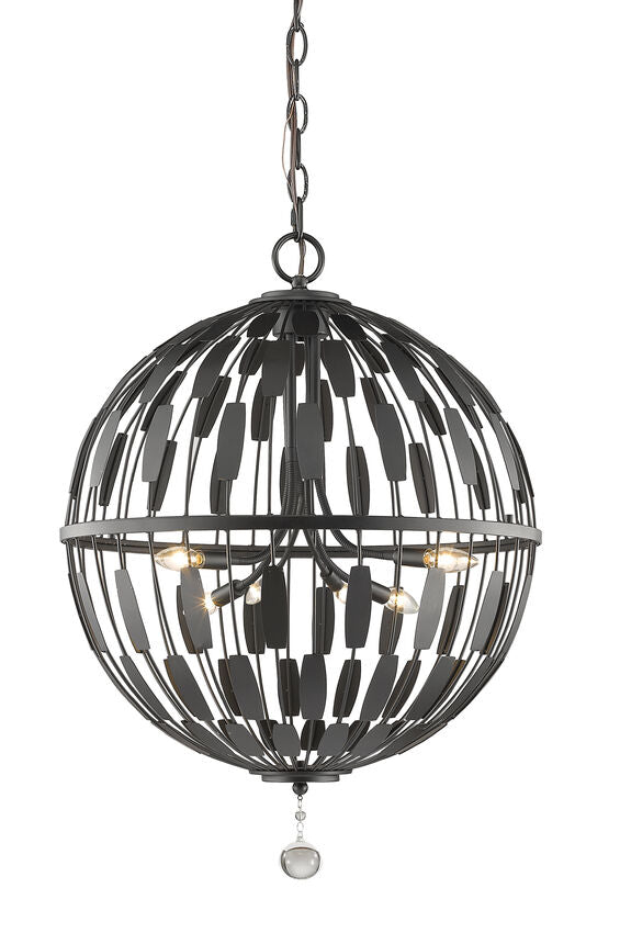 Z-Lite Almet 24" 6-Light Bronze Steel Pendant Light
