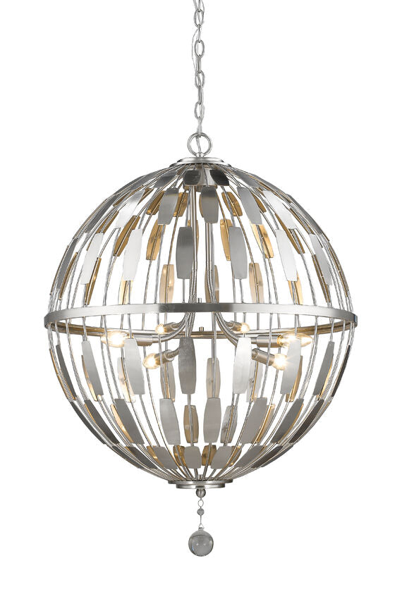 Z-Lite Almet 24" 6-Light Brushed Nickel Steel Pendant Light