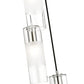 Z-Lite Alton 12" 5-Light Brushed Nickel Steel and Clear Frosted Glass Shade Chandelier