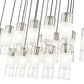 Z-Lite Alton 18" 17-Light Brushed Nickel Steel and Clear Frosted Glass Shade Linear Chandelier