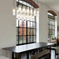 Z-Lite Alton 18" 17-Light Modern Gold Steel and Clear Frosted Glass Shade Linear Chandelier