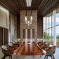 Z-Lite Alton 18" 23-Light Brushed Nickel Steel and Clear Frosted Glass Shade Linear Chandelier