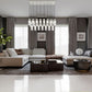 Z-Lite Alton 18" 23-Light Brushed Nickel Steel and Clear Frosted Glass Shade Linear Chandelier