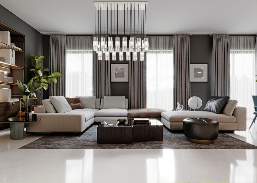 Z-Lite Alton 18" 23-Light Brushed Nickel Steel and Clear Frosted Glass Shade Linear Chandelier