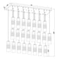 Z-Lite Alton 18" 23-Light Brushed Nickel Steel and Clear Frosted Glass Shade Linear Chandelier