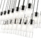 Z-Lite Alton 18" 23-Light Matte Black Steel and Clear Frosted Glass Shade Linear Chandelier
