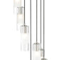 Z-Lite Alton 18" 7-Light Brushed Nickel Steel and Clear Frosted Glass Shade Chandelier