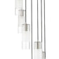 Z-Lite Alton 18" 7-Light Brushed Nickel Steel and Clear Frosted Glass Shade Chandelier