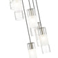 Z-Lite Alton 18" 7-Light Brushed Nickel Steel and Clear Frosted Glass Shade Chandelier