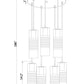 Z-Lite Alton 18" 7-Light Brushed Nickel Steel and Clear Frosted Glass Shade Chandelier