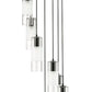 Z-Lite Alton 18" 7-Light Matte Black Steel and Clear Frosted Glass Shade Chandelier