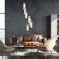 Z-Lite Alton 18" 7-Light Modern Gold Steel and Clear Frosted Glass Shade Chandelier