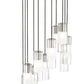 Z-Lite Alton 24" 11-Light Brushed Nickel Steel and Clear Frosted Glass Shade Chandelier