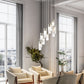 Z-Lite Alton 24" 11-Light Brushed Nickel Steel and Clear Frosted Glass Shade Chandelier
