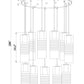Z-Lite Alton 24" 11-Light Modern Gold Steel and Clear Frosted Glass Shade Chandelier