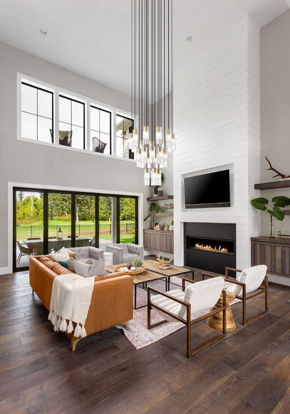 Z-Lite Alton 36" 27-Light Modern Gold Steel and Clear Frosted Glass Shade Chandelier