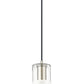 Z-Lite Alton 5" 1-Light Brushed Nickel Steel and Clear Frosted Glass Shade Pendant Light