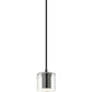 Z-Lite Alton 5" 1-Light Matte Black Steel and Clear Frosted Glass Shade Pendant Light