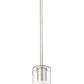 Z-Lite Alton 824P-ROD 5" 1-Light Brushed Nickel Steel and Clear Frosted Glass Shade Pendant Light