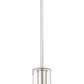 Z-Lite Alton 824P-ROD 5" 1-Light Brushed Nickel Steel and Clear Frosted Glass Shade Pendant Light