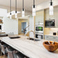 Z-Lite Alton 824P-ROD 5" 1-Light Matte Black Steel and Clear Frosted Glass Shade Pendant Light