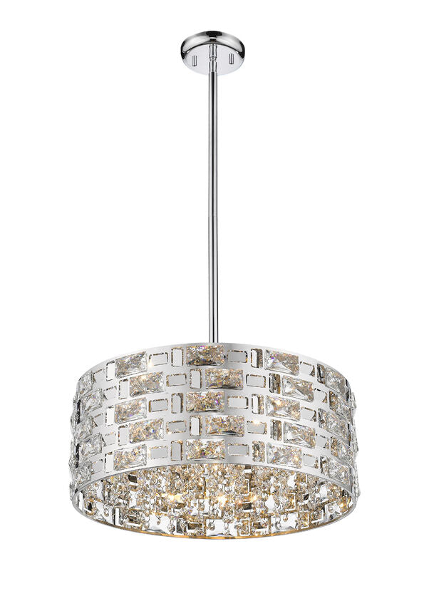 Z-Lite Aludra 18" 5-Light Chrome Pendant Light