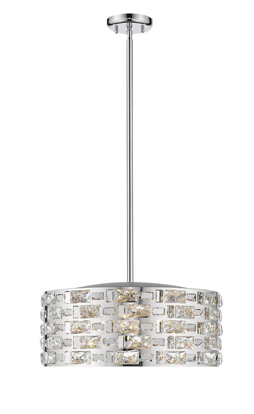 Z-Lite Aludra 18" 5-Light Chrome Pendant Light