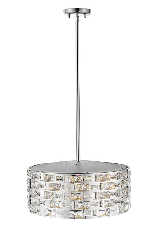 Z-Lite Aludra 18" 5-Light Chrome Pendant Light