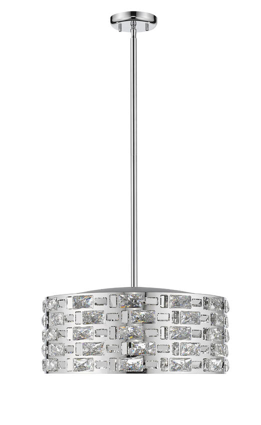 Z-Lite Aludra 18" 5-Light Chrome Pendant Light