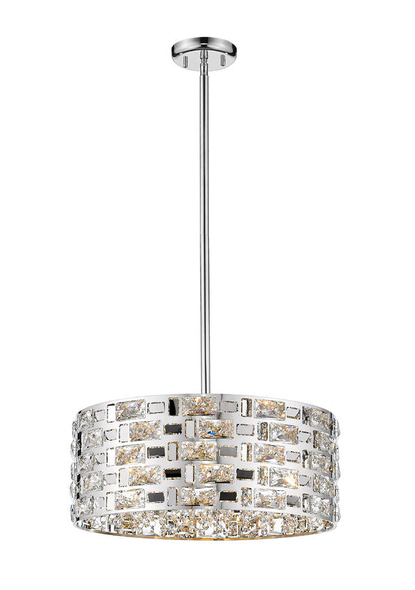 Z-Lite Aludra 18" 5-Light Chrome Pendant Light