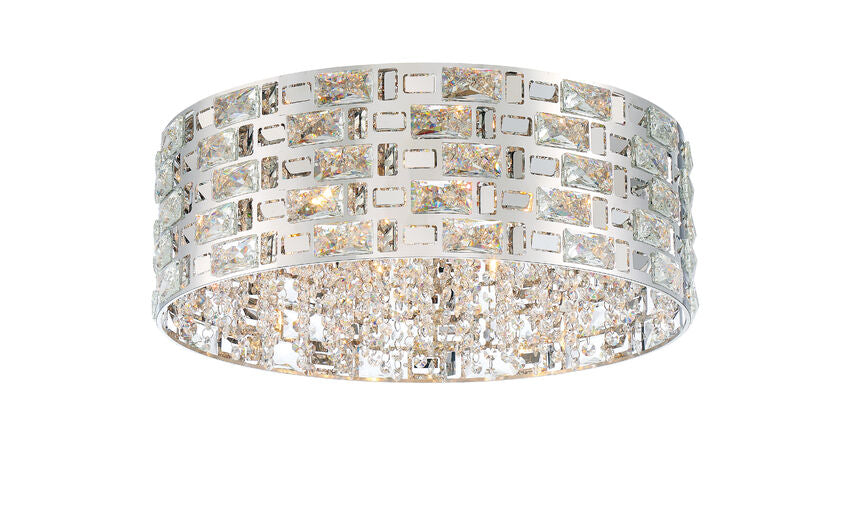 Z-Lite Aludra 22" 7-Light Chrome Flush Mount Lighting