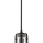 Z-Lite Alverton 6" 1-Light Matte Black Mini Pendant Light With Clear Glass Shade