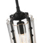 Z-Lite Alverton 6" 1-Light Matte Black Mini Pendant Light With Clear Glass Shade