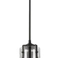 Z-Lite Alverton 6" 1-Light Matte Black Mini Pendant Light With Clear Glass Shade