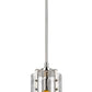 Z-Lite Alverton 6" 1-Light Polished Nickel Mini Pendant Light With Clear Glass Shade